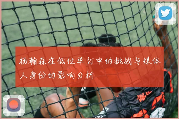 杨瀚森在低位单打中的挑战与媒体人身份的影响分析